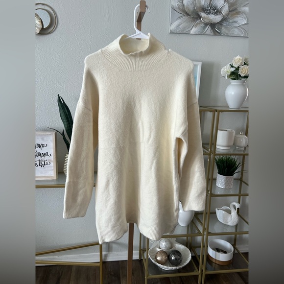 Zara White Long Sleeve Dress - Picture 2 of 6